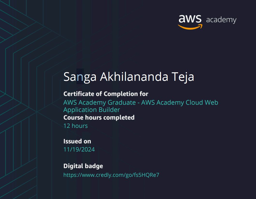AWS Academy Cloud Web Application Builder